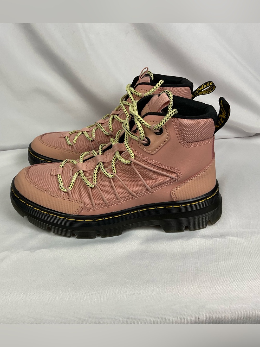 Dr. Martens Buwick Boot Extra Tough Utility Boots Pink Sz 8 Docs DM Chunky